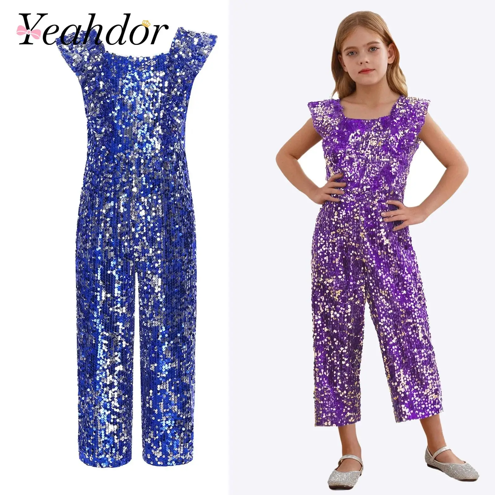 2025 Shiny Sequins Jumpsuit for Girl Streetwear Birthday Party Sleeveless Jumpsuit Summer Fashion Dance Costume Children Clothes
2025 Shiny Sequins Jumpsuit for Girl Streetwear Birthday Party Sleeveless Jumpsuit Summer Fashion Dance Costume Children Clothes