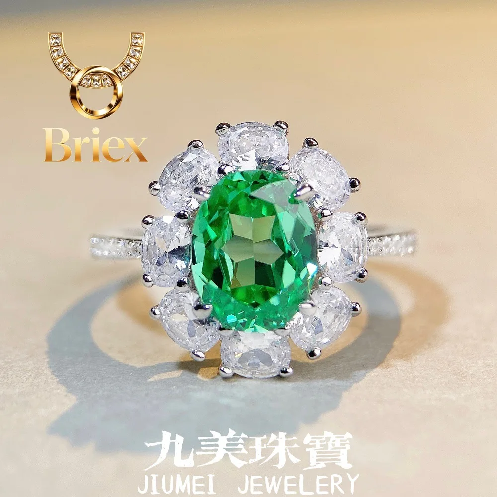 Briex Jewelry Luxury Solid Platinum PT950 Green Diamond Ring Women's Full Diamond Ring
Briex Jewelry Luxury Solid Platinum PT950 Green Diamond Ring Women's Full Diamond Ring