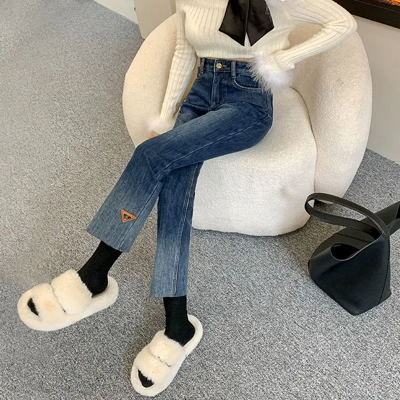 Straight Jeans With Gradually Changing Color And Raw Edges Pants Style High Waist Elastic Hole Small Feet Jeans Women 2024 Slim
Straight Jeans With Gradually Changing Color And Raw Edges Pants Style High Waist Elastic Hole Small Feet Jeans Women 2024 Slim