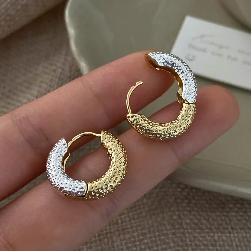 Real 925 Sterling Silver Minimalist Two Colors Round Hoop Earrings for Women Geometric Fine Jewelry Trendy Accessories
Real 925 Sterling Silver Minimalist Two Colors Round Hoop Earrings for Women Geometric Fine Jewelry Trendy Accessories