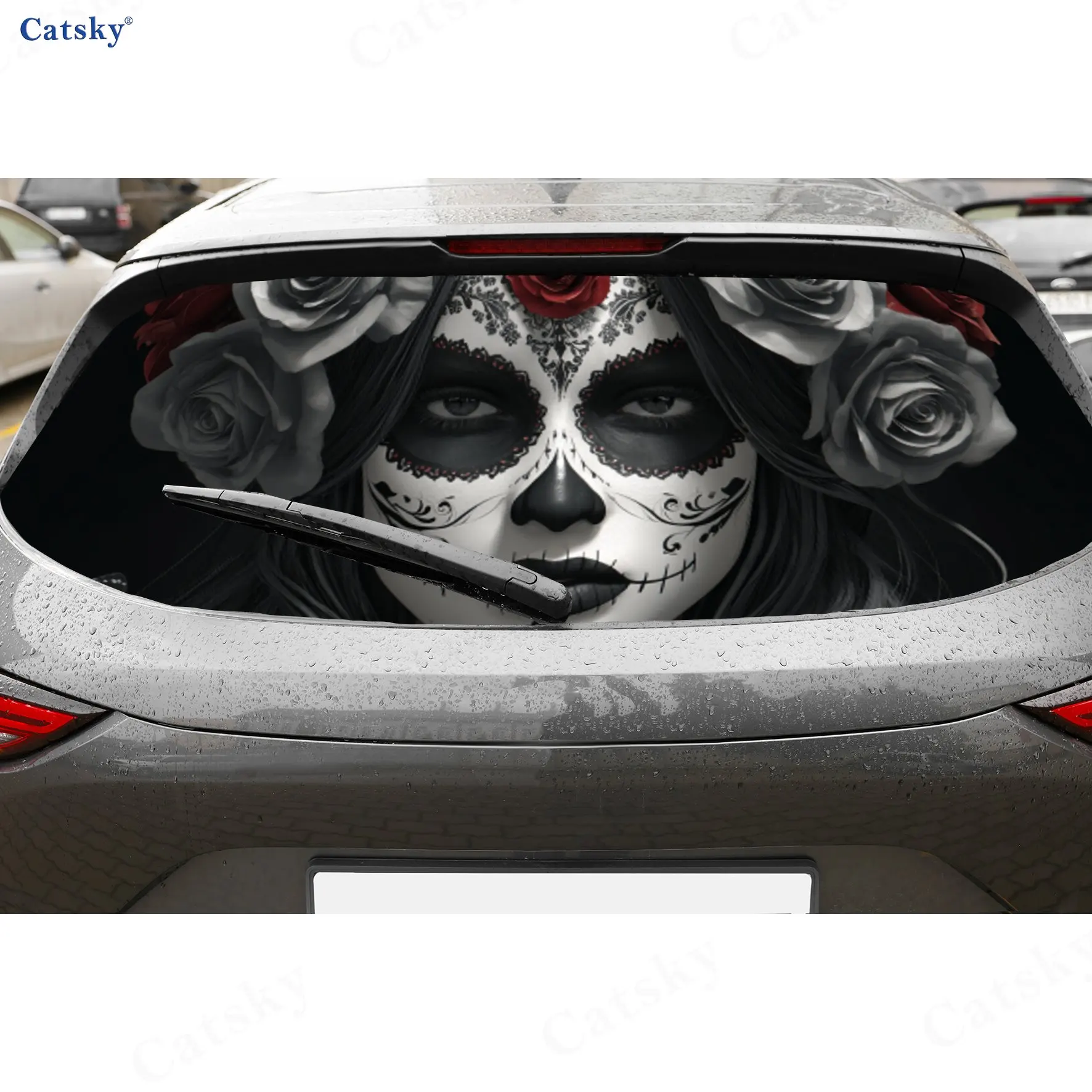 Mexican Folk Lady Skull Cultural Scene PVC Perforated Car Vinyl Wraps, Durable Car Rear Windshield Sticker, Waterproof Car Rear
Mexican Folk Lady Skull Cultural Scene PVC Perforated Car Vinyl Wraps, Durable Car Rear Windshield Sticker, Waterproof Car Rear