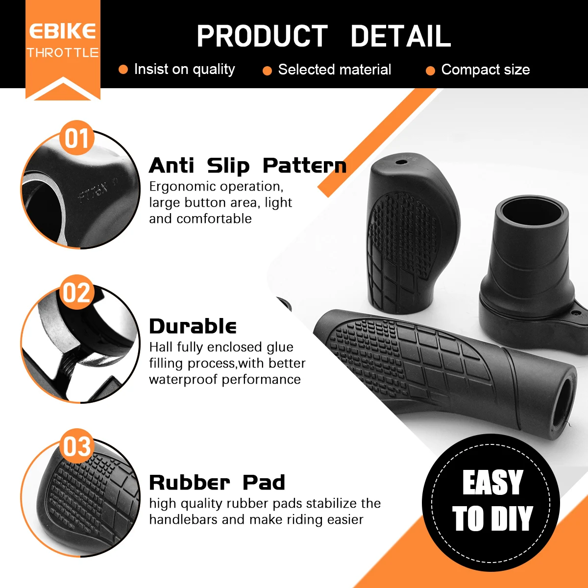 Ebike Half Twist Throttle BAFANG 76X Ebike Левая ручка Дроссельная заслонка Водонепроницаемый разъем для Bafang BBS01 BBS02 BBSHD Mid Motor 
Ebike Half Twist Throttle BAFANG 76X Ebike Левая ручка Дроссельная заслонка Водонепроницаемый разъем для Bafang BBS01 BBS02 BBSHD Mid Motor