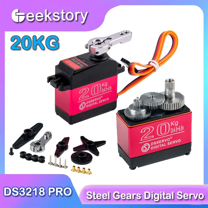 Цифровой серводвигатель DS3218 Pro 20 кг, 180/270 градусов, сервопривод с металлической шестерней и сервоприводом 25 т для 1/8 1/10, радиоуправляемая модель робота, детали для самостоятельного изготовления
Цифровой серводвигатель DS3218 Pro 20 кг, 180/270 градусов, сервопривод с металлической шестерней и сервоприводом 25 т для 1/8 1/10, радиоуправляемая модель робота, детали для самостоятельного изготовления