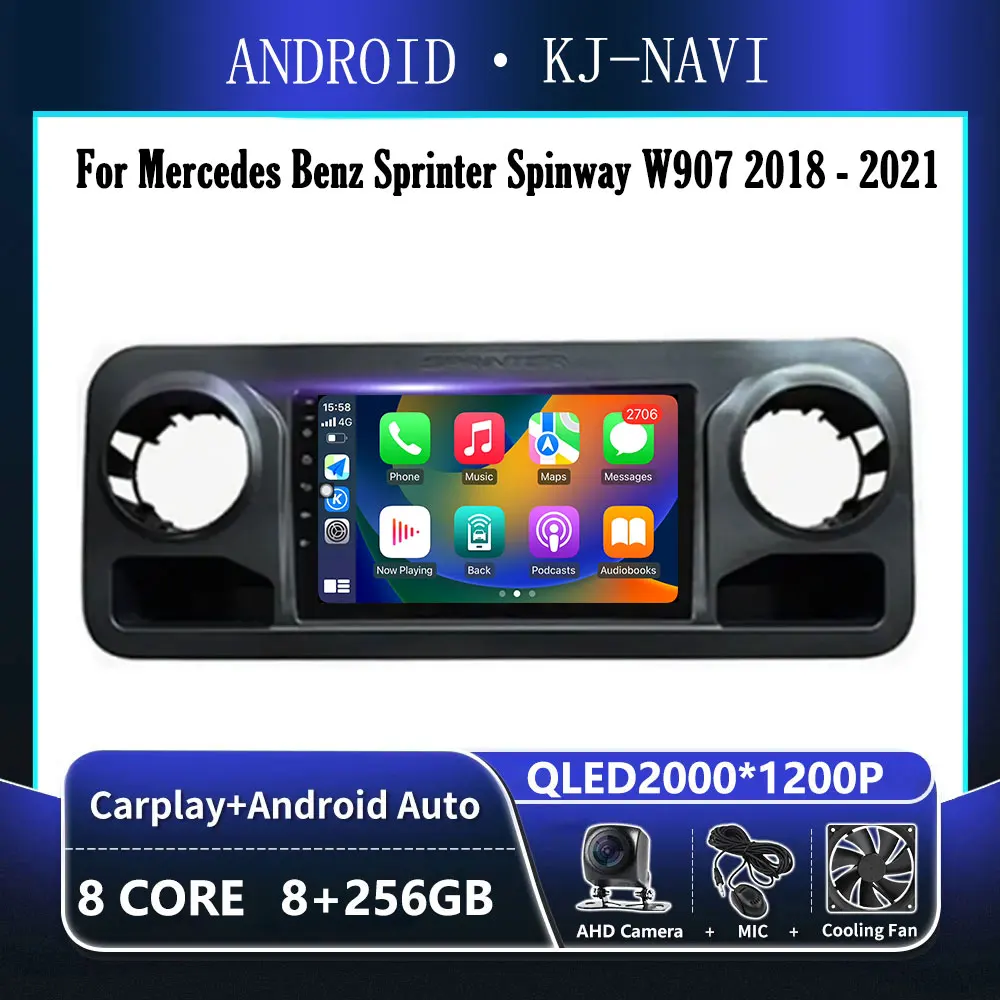 Android 14 Carplay For Mercedes Benz Sprinter Spinway W907 2018 - 2021 Audio Stereo Car Radio Multimedia Player GPS Navigation
Android 14 Carplay For Mercedes Benz Sprinter Spinway W907 2018 - 2021 Audio Stereo Car Radio Multimedia Player GPS Navigation