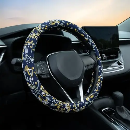 Navy Blue Flower Steering Wheel Cover - Universal Anti-Slip, Sweat-Absorbing Auto Wheel Protector 14.5-15"
Navy Blue Flower Steering Wheel Cover - Universal Anti-Slip, Sweat-Absorbing Auto Wheel Protector 14.5-15"