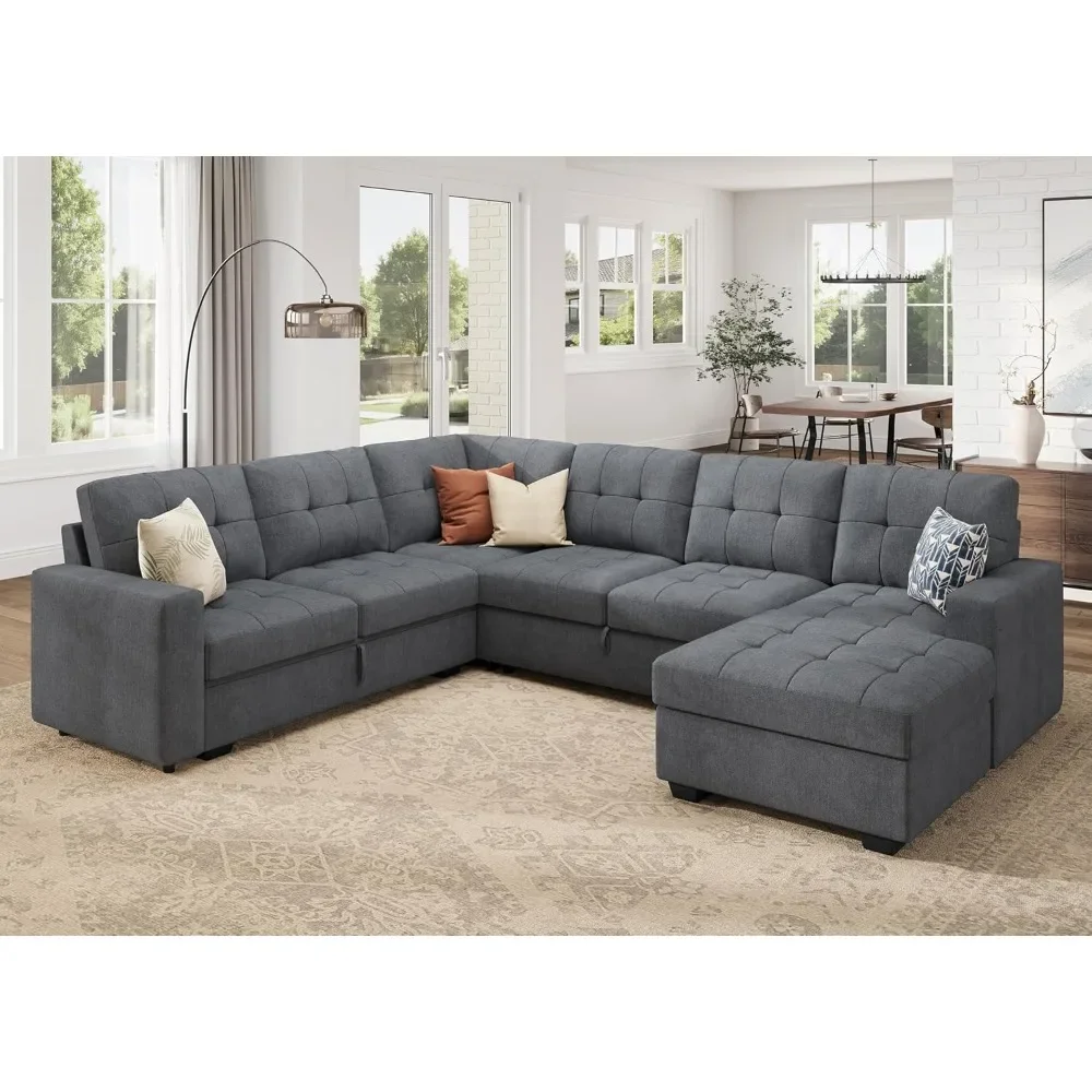 Sleeper Sofa Bed with Storage Chaise, Sectional Couch with Pull Out Bed, U Shaped Sectional Sleeper Sofa Couch
Sleeper Sofa Bed with Storage Chaise, Sectional Couch with Pull Out Bed, U Shaped Sectional Sleeper Sofa Couch