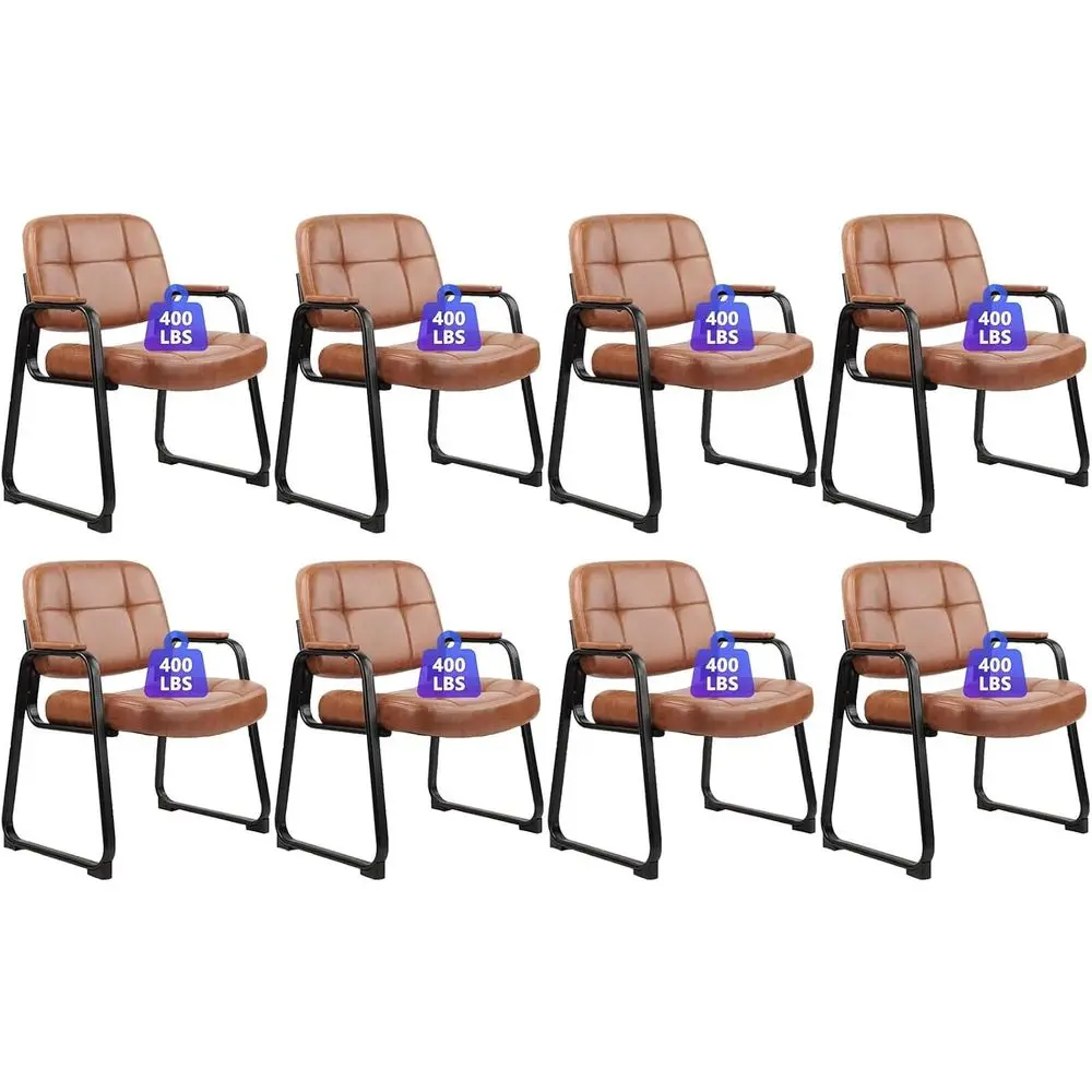 8-Pack Comfortable Bonded Leather Waiting Room Chairs with Padded Armrests and Sled Base for Office Lobby and Conference Areas,
8-Pack Comfortable Bonded Leather Waiting Room Chairs with Padded Armrests and Sled Base for Office Lobby and Conference Areas,