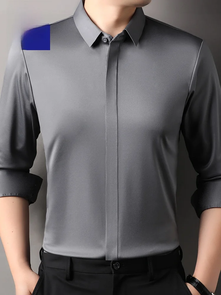 Lormen Men's Busin irt Thin Anti-Wrinkle Sl Premium Feel Collared Pure Color Base irt Spring Autumn Wear
Lormen Men's Busin irt Thin Anti-Wrinkle Sl Premium Feel Collared Pure Color Base irt Spring Autumn Wear