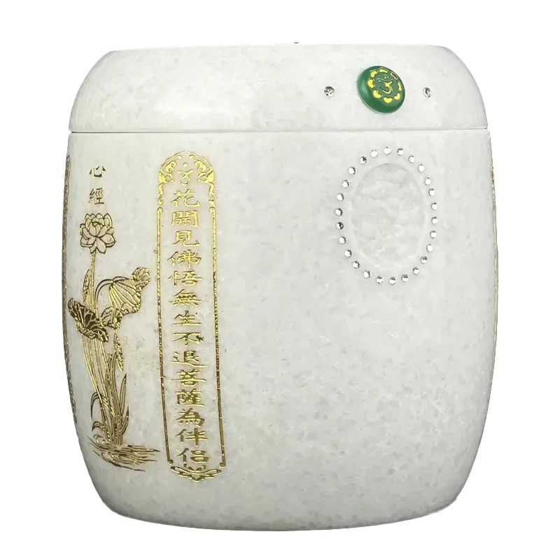 High-End Natural Jade Urn Large & Small Cremation Ashes Jar
High-End Natural Jade Urn Large & Small Cremation Ashes Jar