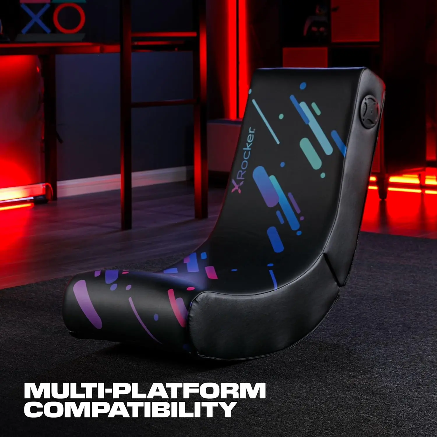 X Rocker Video Gaming Floor Rocker Chair, Built-In Audio Speakers, Foldable For Bedroom Or Game Room, Gifts For Gamers, Boys
X Rocker Video Gaming Floor Rocker Chair, Built-In Audio Speakers, Foldable For Bedroom Or Game Room, Gifts For Gamers, Boys