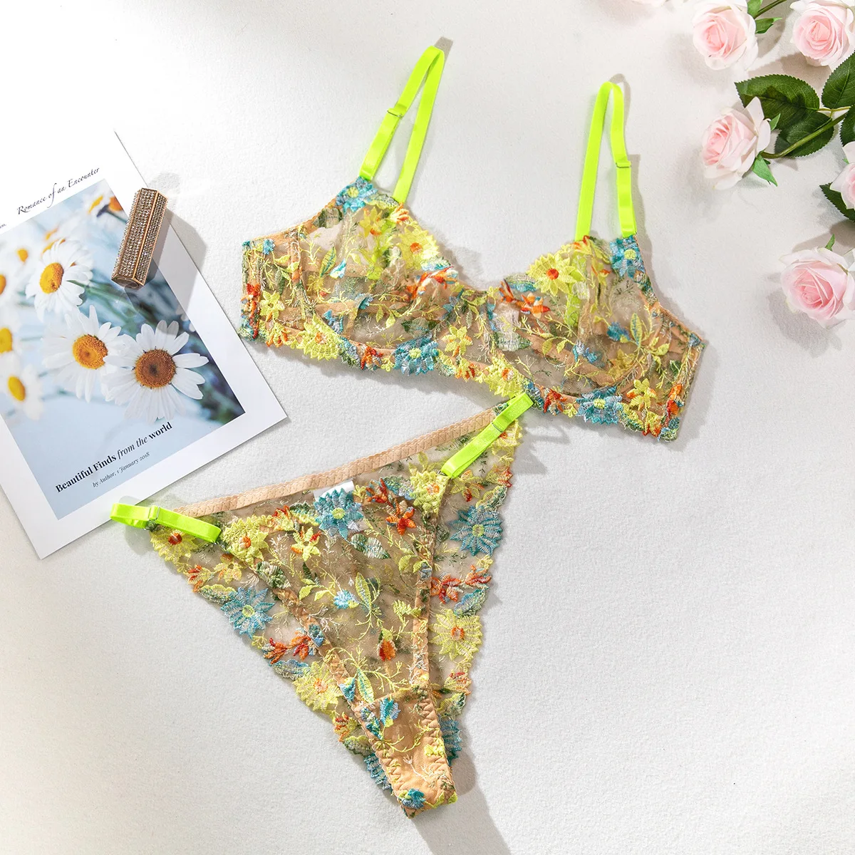Floral Exotic Bra Set Women Lace Flower Embroidery Print Lingerie Set Female Micro Bikini See Through Underwear
Floral Exotic Bra Set Women Lace Flower Embroidery Print Lingerie Set Female Micro Bikini See Through Underwear