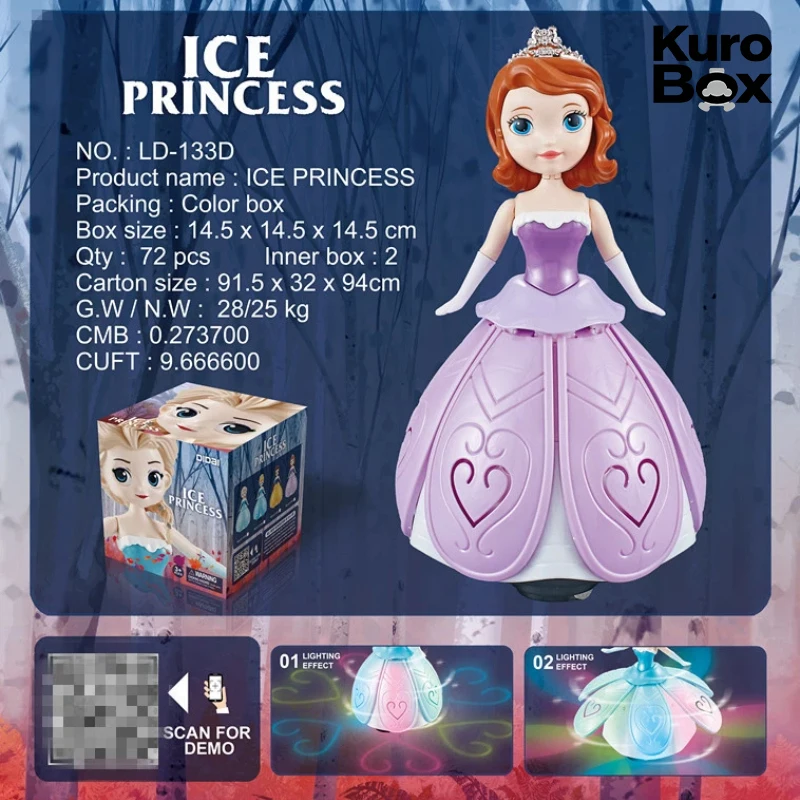 New Disney Elsa Snow White Dancing Doll, Electric Universal Rotating Princess Toy With Wings Light Music Girls Birthday Gift
New Disney Elsa Snow White Dancing Doll, Electric Universal Rotating Princess Toy With Wings Light Music Girls Birthday Gift
