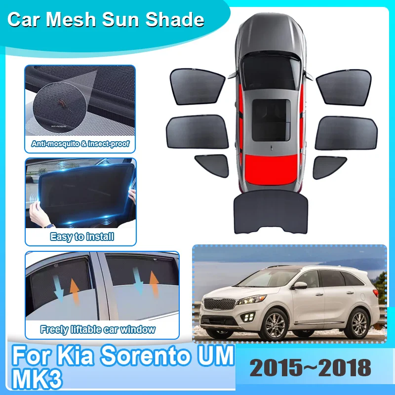 Car Window Sunshade For Kia Sorento UM MK3 2016 2017 2018 2019 Visor Mesh UV Protection Windshield Frame Curtain Car Accessories
Car Window Sunshade For Kia Sorento UM MK3 2016 2017 2018 2019 Visor Mesh UV Protection Windshield Frame Curtain Car Accessories