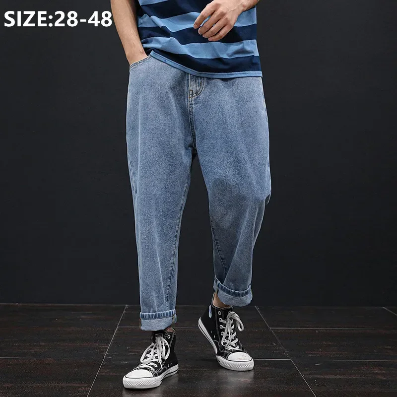 Baggy Jeans Men Clothing Loose Plus Size Denim Pants Mens Oversized Blue Wide Leg Jean Large 42 44 46 48 Man Fashion Trousers
Baggy Jeans Men Clothing Loose Plus Size Denim Pants Mens Oversized Blue Wide Leg Jean Large 42 44 46 48 Man Fashion Trousers