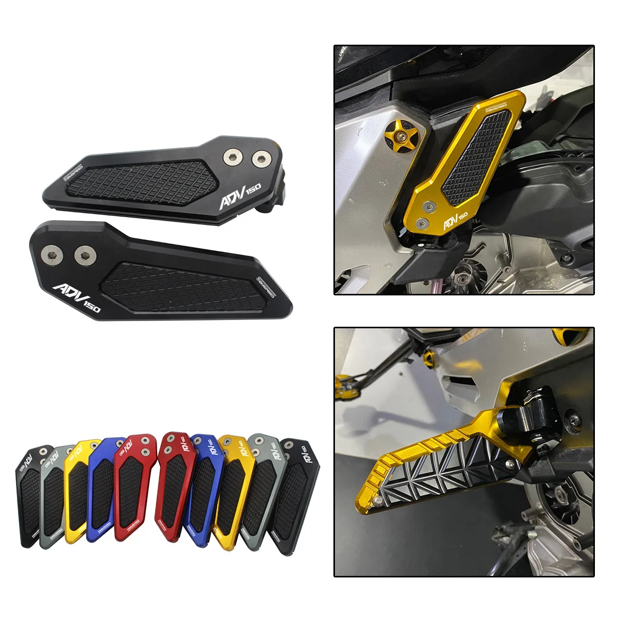SEMSPEED Motorcycle CNC Rear Footrest Passenger Footpegs For Honda ADV150 ADV 150 2019 2020 Moto Accessories
SEMSPEED Motorcycle CNC Rear Footrest Passenger Footpegs For Honda ADV150 ADV 150 2019 2020 Moto Accessories
