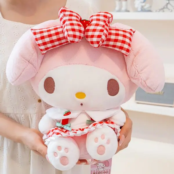 Sanrio Cartoon Plush Toy Sweet Strawberry My Melody Soft Cuddly Stuffed Doll Pendant Keychain Toys Girl Kids Xmas Gift
Sanrio Cartoon Plush Toy Sweet Strawberry My Melody Soft Cuddly Stuffed Doll Pendant Keychain Toys Girl Kids Xmas Gift