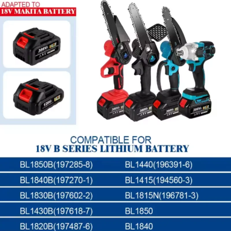 18V Li-ion Battery, Universal Replacement for Makita BL1830B BL1840B BL1850B BL1860 BL1815, Rechargeable Lithium Power Tool Cell
18V Li-ion Battery, Universal Replacement for Makita BL1830B BL1840B BL1850B BL1860 BL1815, Rechargeable Lithium Power Tool Cell