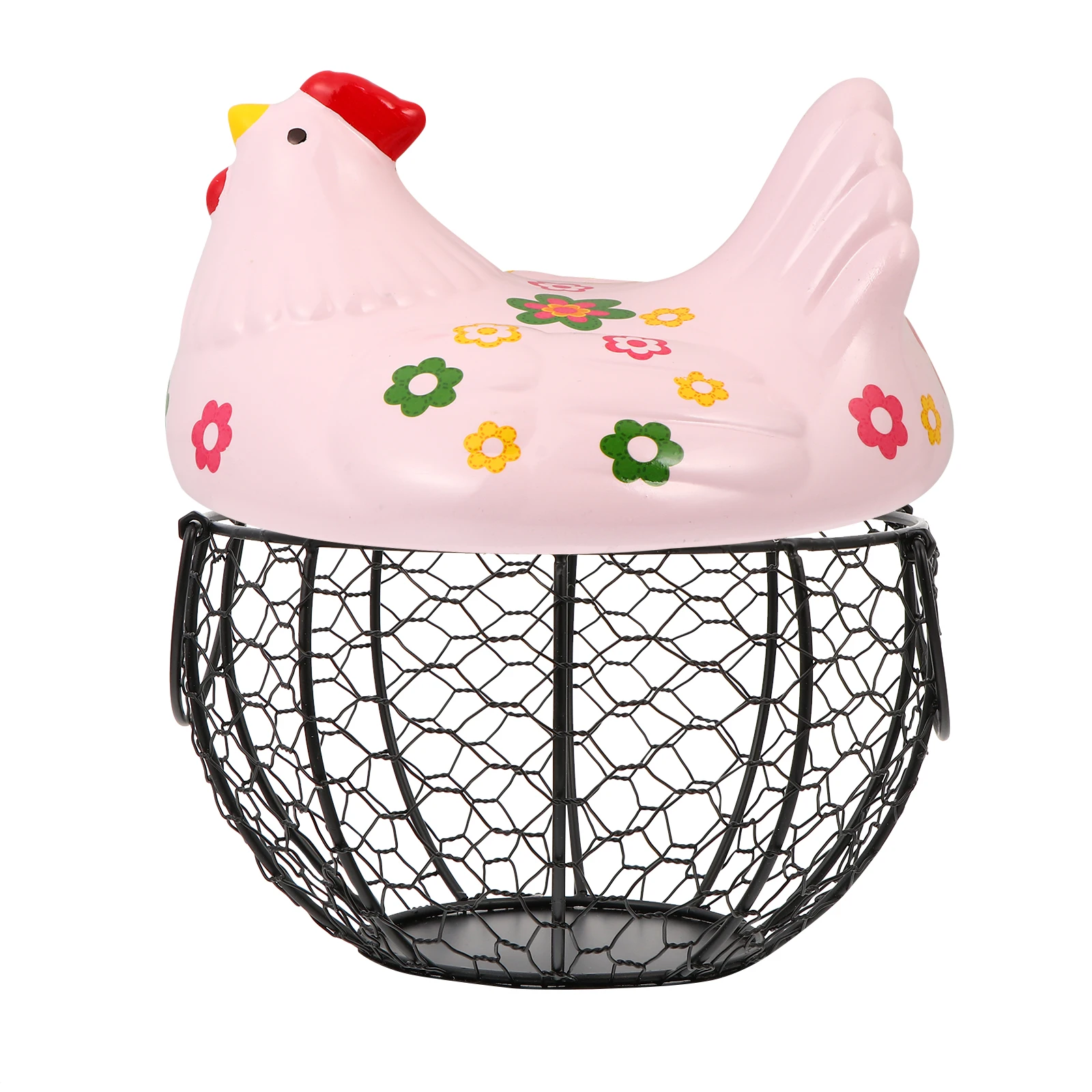 Sturdy Iron Art Egg Basket with Thickened Ceramic Lid Cute High Capacity for Kitchen Storage Fruit Vegetable
Sturdy Iron Art Egg Basket with Thickened Ceramic Lid Cute High Capacity for Kitchen Storage Fruit Vegetable