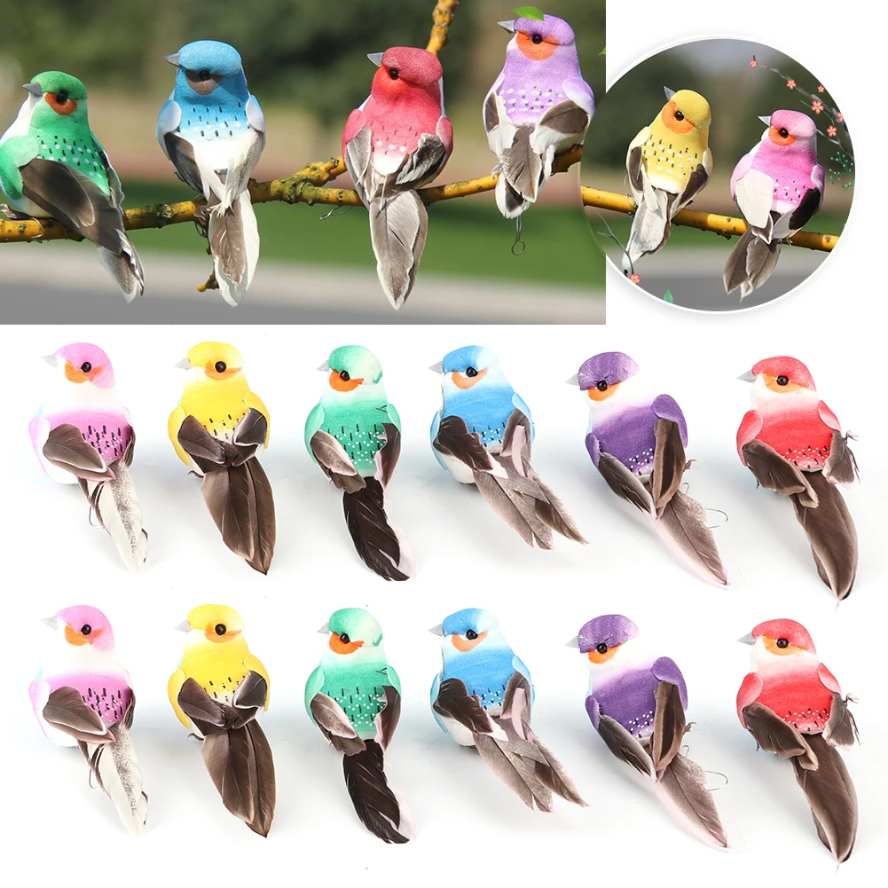 12Pcs Cute Artificial Feather Birds Colorful Simulation Foam Bird Model Plant Garden Decoration Craft
12Pcs Cute Artificial Feather Birds Colorful Simulation Foam Bird Model Plant Garden Decoration Craft