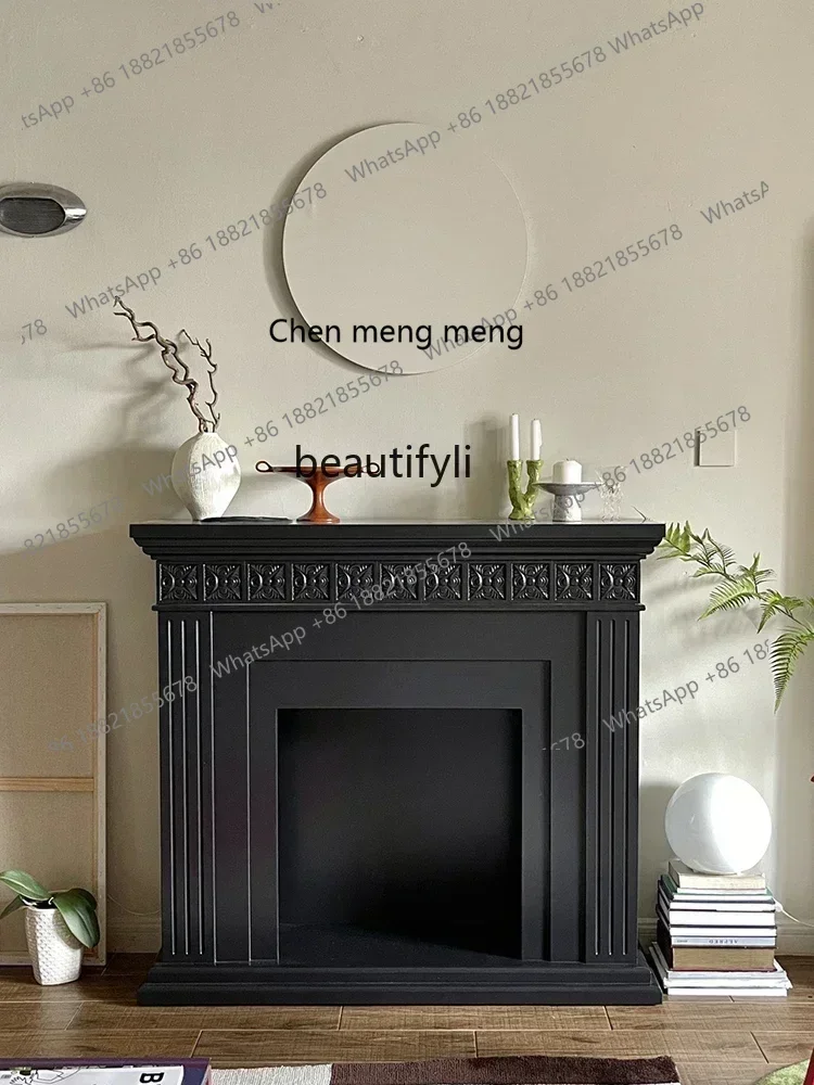 Nordic Black Color with Carved Flower Vintage Fireplace Curio Cabinet Shelf Side Cabinet Living Room Entrance CabinetK182
Nordic Black Color with Carved Flower Vintage Fireplace Curio Cabinet Shelf Side Cabinet Living Room Entrance CabinetK182