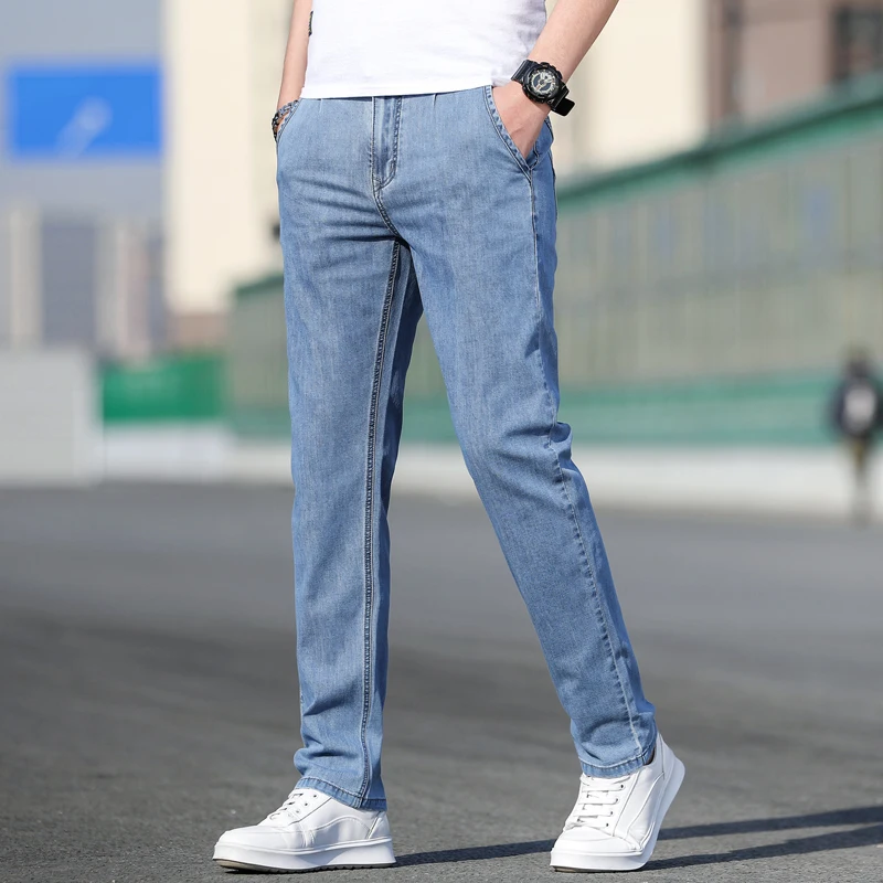 2024 summer new style Men's Thin Loose Light Blue Jeans Fashionable stretch casual gray jeans for men
2024 summer new style Men's Thin Loose Light Blue Jeans Fashionable stretch casual gray jeans for men