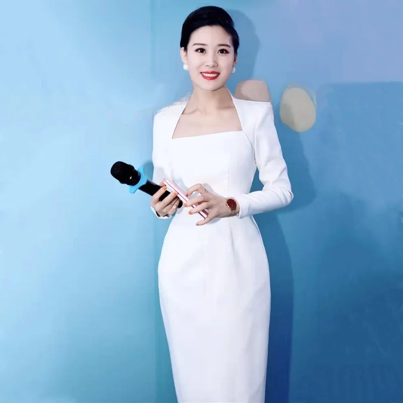 Ele Long Sve Square Collar Evening Dr Women's Faionable Ball Gown Par Dr Polyester Fiber mid Waist Slim Fit
Ele Long Sve Square Collar Evening Dr Women's Faionable Ball Gown Par Dr Polyester Fiber mid Waist Slim Fit