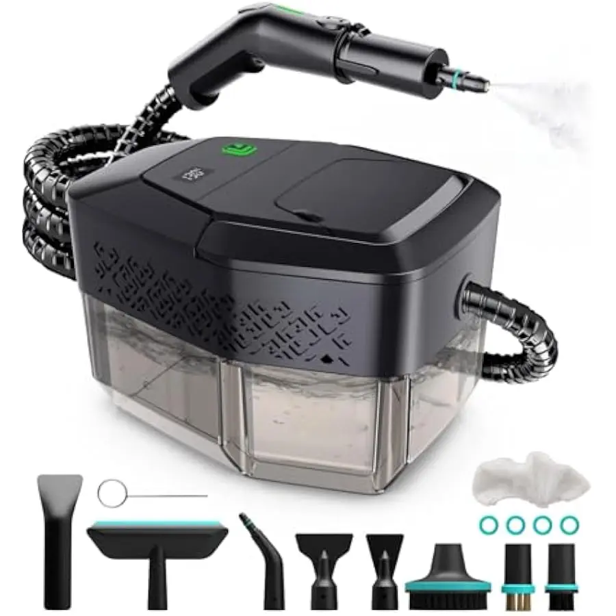 Steam Cleaner, 3-Level Adjustable Handle, 15s Heat-Up, Steamer for Cleaning With 1.8L Large Tank, Dry Burn Protection, Handheld
Steam Cleaner, 3-Level Adjustable Handle, 15s Heat-Up, Steamer for Cleaning With 1.8L Large Tank, Dry Burn Protection, Handheld