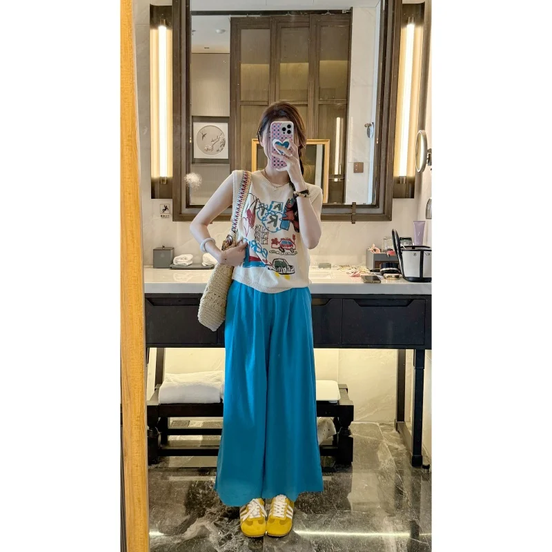 Fre Blue Casual Pants Summer Faion Lazy Sle Dopane Summer Leisure Pants 202588 Women's Premium Casual Trousers
Fre Blue Casual Pants Summer Faion Lazy Sle Dopane Summer Leisure Pants 202588 Women's Premium Casual Trousers