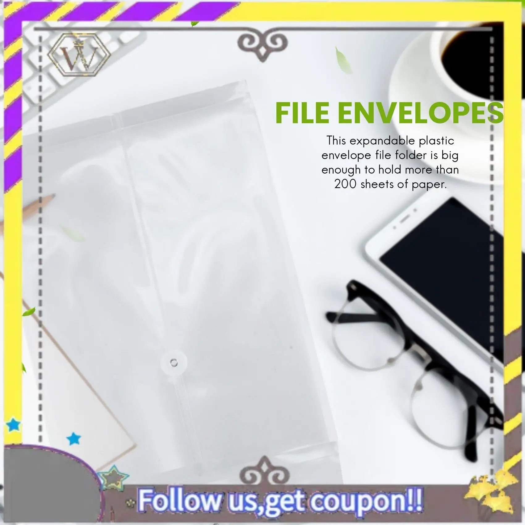 New 12 Pack Clear Plastic Envelopes Poly Envelopes Expandable Files Document Folders With Button & String Tie Closure A4
New 12 Pack Clear Plastic Envelopes Poly Envelopes Expandable Files Document Folders With Button & String Tie Closure A4