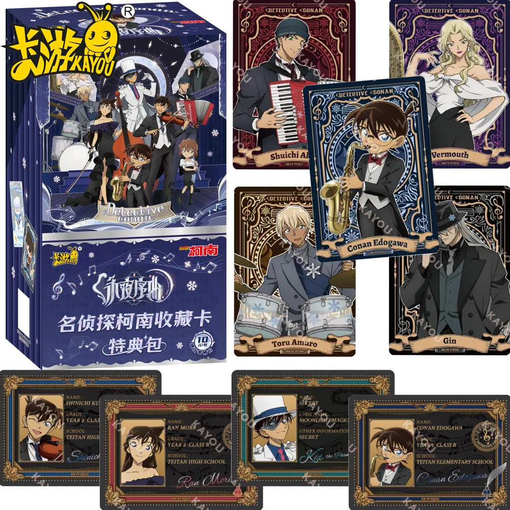 KAYOU Official Detective Conan Collection Cards Retro Elegant Design Character Black Gold Anime Peripheral Card Family Table Toy
KAYOU Official Detective Conan Collection Cards Retro Elegant Design Character Black Gold Anime Peripheral Card Family Table Toy