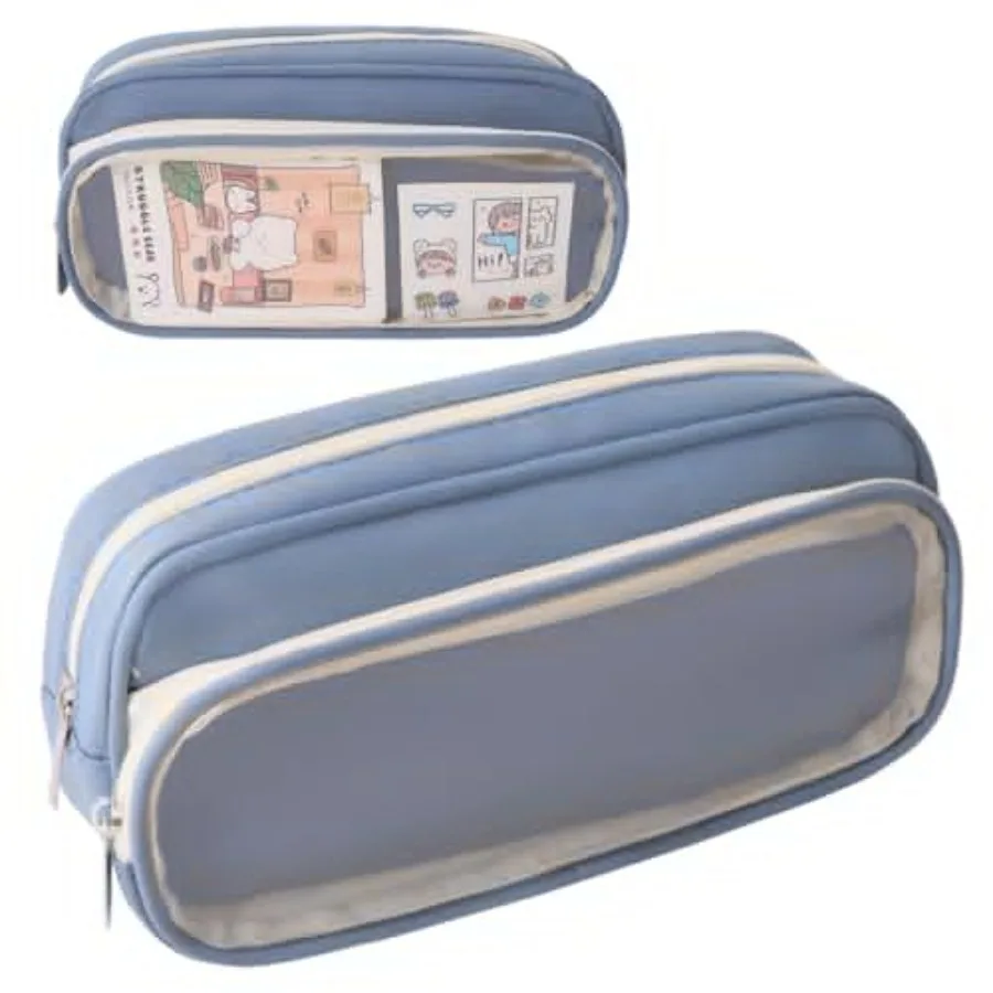 Large Capacity Pencil Case with Compartments, Cute Transparent Pencil Pouch with Zipper, Big Storage Pen Bag for Men Women, Adu
Large Capacity Pencil Case with Compartments, Cute Transparent Pencil Pouch with Zipper, Big Storage Pen Bag for Men Women, Adu