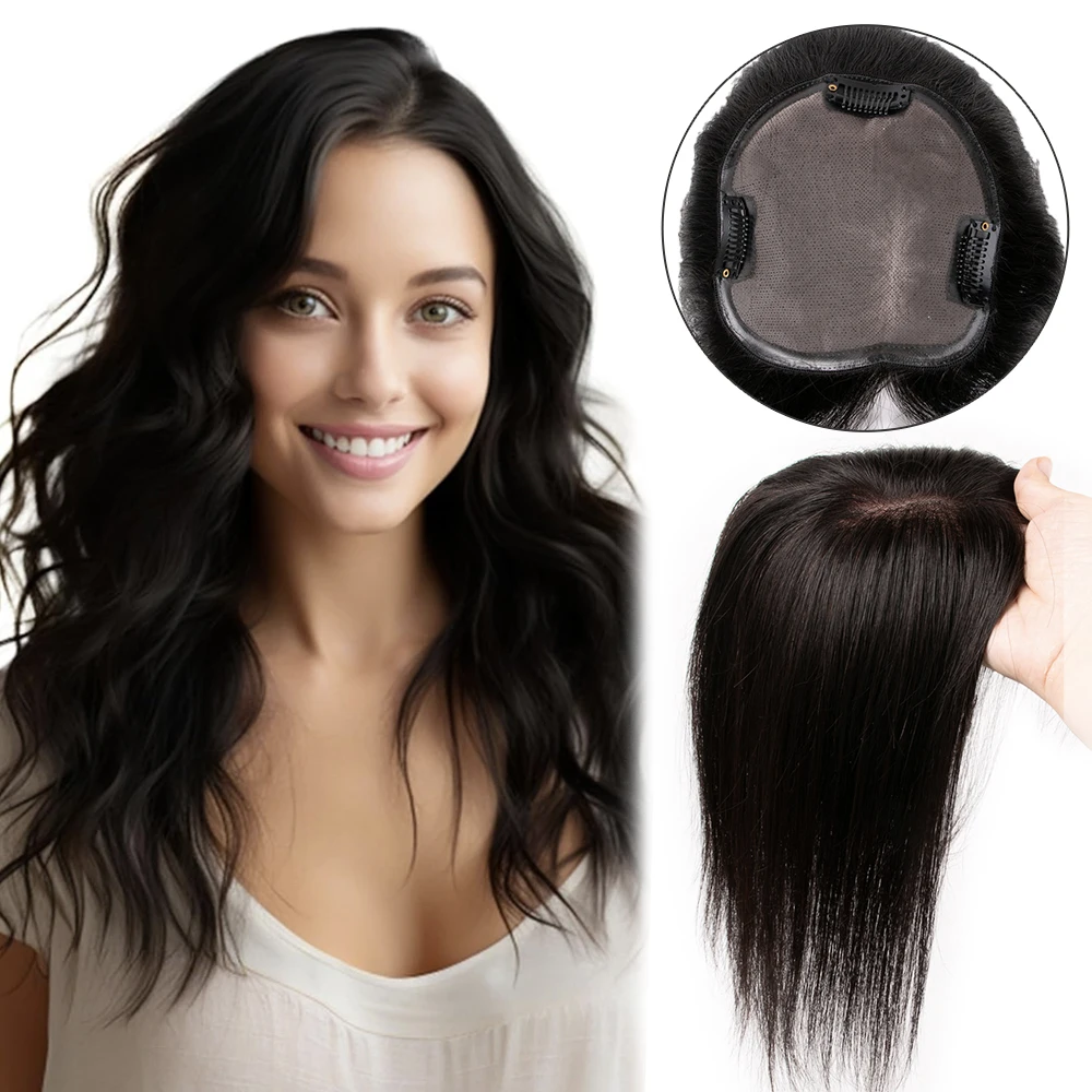 5x5 inch Large Mono Base Toppers Left Side Part Human Hair Topper Clip In Hair Extensions Virgin Human Hair Black Brown 8-12inch
5x5 inch Large Mono Base Toppers Left Side Part Human Hair Topper Clip In Hair Extensions Virgin Human Hair Black Brown 8-12inch