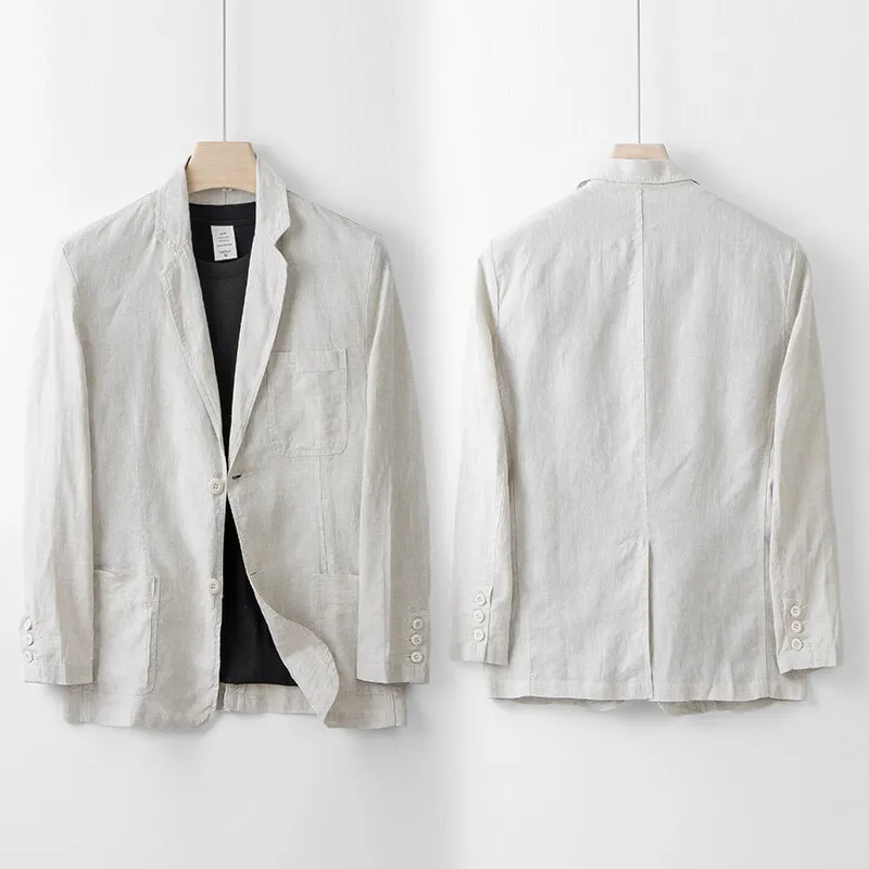 Men's 100% Linen Suit Jacket Men's Summer Light Breathable Pure Color Light Luxury Leisure Suit Top 2026
Men's 100% Linen Suit Jacket Men's Summer Light Breathable Pure Color Light Luxury Leisure Suit Top 2026