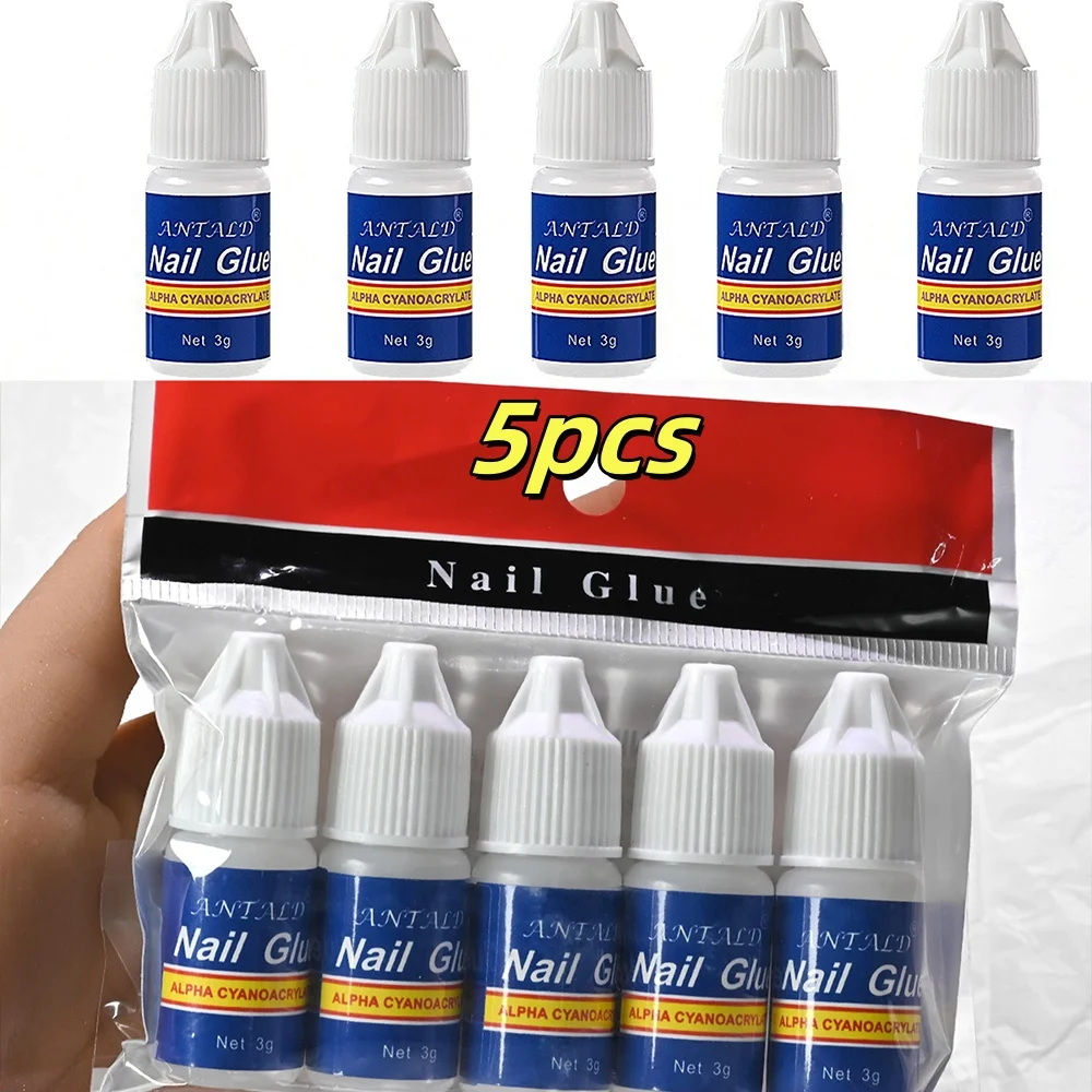 5pcs 3g Super Strong Quick Drying Acrylic Nail Tips Adhesive Professional Nail Glue Repair & Extension Glue Acid-Free Nail Tools
5pcs 3g Super Strong Quick Drying Acrylic Nail Tips Adhesive Professional Nail Glue Repair & Extension Glue Acid-Free Nail Tools