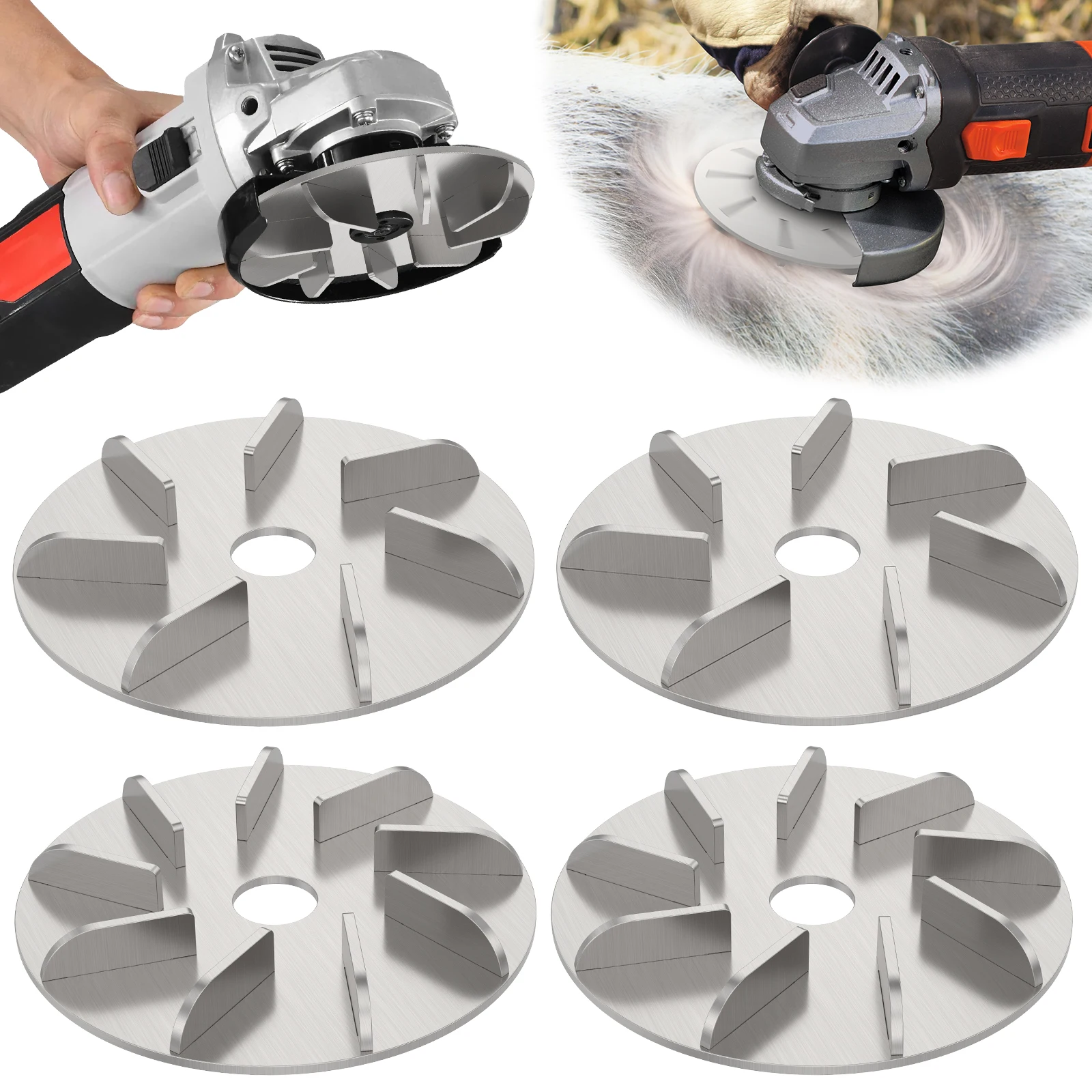 4Pcs Pig Hair Removal Scraper Disc Set 7/9 Teeth Stainless Steel Labor Saving Livestock Hair Removing Disc for Pig Cattle Sheep
4Pcs Pig Hair Removal Scraper Disc Set 7/9 Teeth Stainless Steel Labor Saving Livestock Hair Removing Disc for Pig Cattle Sheep