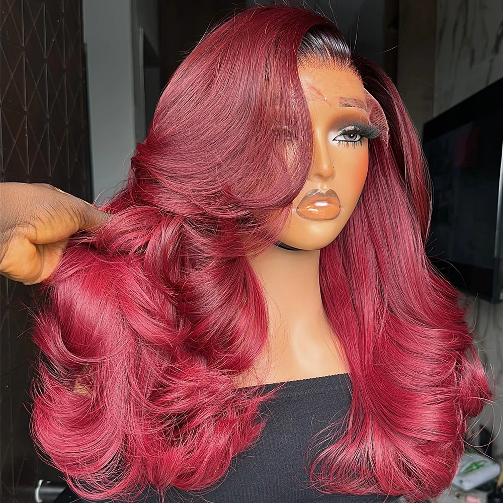 Wine Red Colored Body Wave HD Lace 100% Human Hair Ombre Burgundy Glueless Wig 400 Density 13x4 HD Lace Frontal Wear And Go Wigs
Wine Red Colored Body Wave HD Lace 100% Human Hair Ombre Burgundy Glueless Wig 400 Density 13x4 HD Lace Frontal Wear And Go Wigs