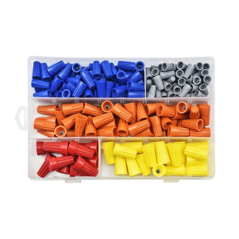 220Pcs Electrical Wire Caps Connectors Nut Insulating Insert Twist Wire Connectors with Spring Twist Nut Caps Enduring 45BE
220Pcs Electrical Wire Caps Connectors Nut Insulating Insert Twist Wire Connectors with Spring Twist Nut Caps Enduring 45BE