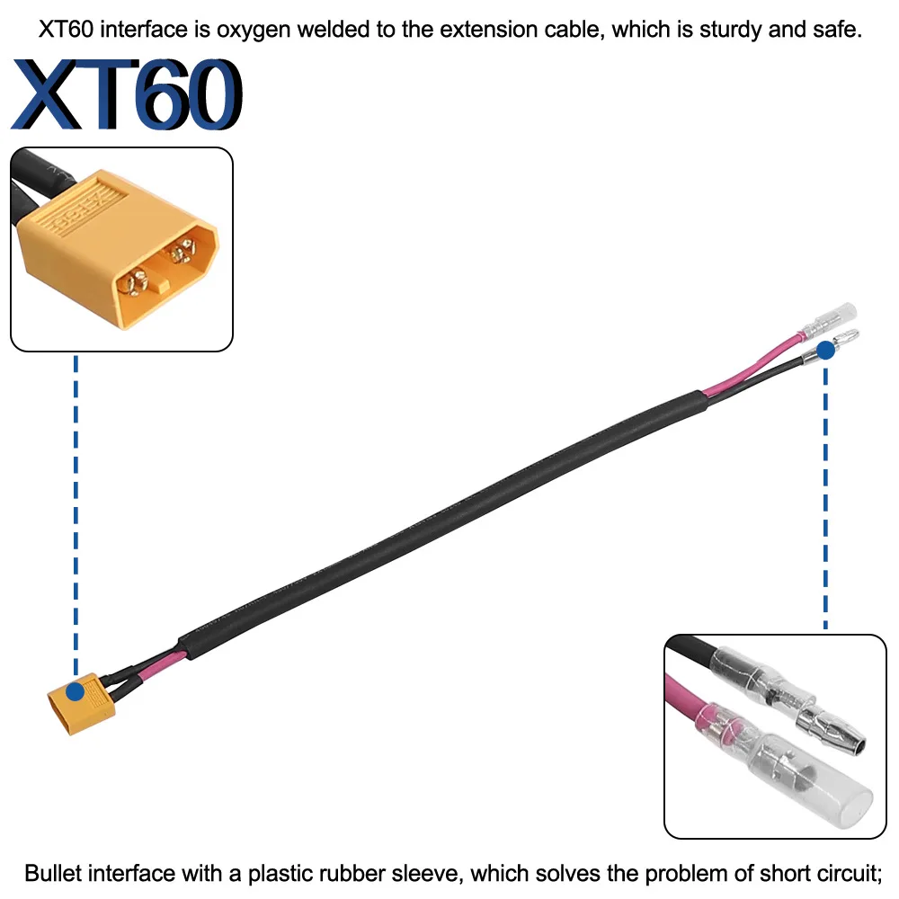 Соединительный кабель XT60 к аккумулятору для BAFANG BBSHD BBS01B BBS02B, преобразование двигателя среднего привода электронного велосипеда
Соединительный кабель XT60 к аккумулятору для BAFANG BBSHD BBS01B BBS02B, преобразование двигателя среднего привода электронного велосипеда