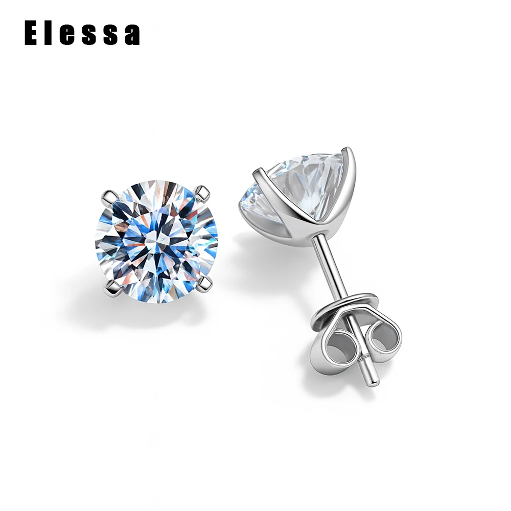 Серьги Elessa с муассанитом, женские серьги 0,2 карата, 0,3 карата, 0,5 карата, 1 карата, 2 карата, 3 карата, сверкающие классические свадебные серьги из стерлингового серебра 925 пробы
Серьги Elessa с муассанитом, женские серьги 0,2 карата, 0,3 карата, 0,5 карата, 1 карата, 2 карата, 3 карата, сверкающие классические свадебные серьги из стерлингового серебра 925 пробы