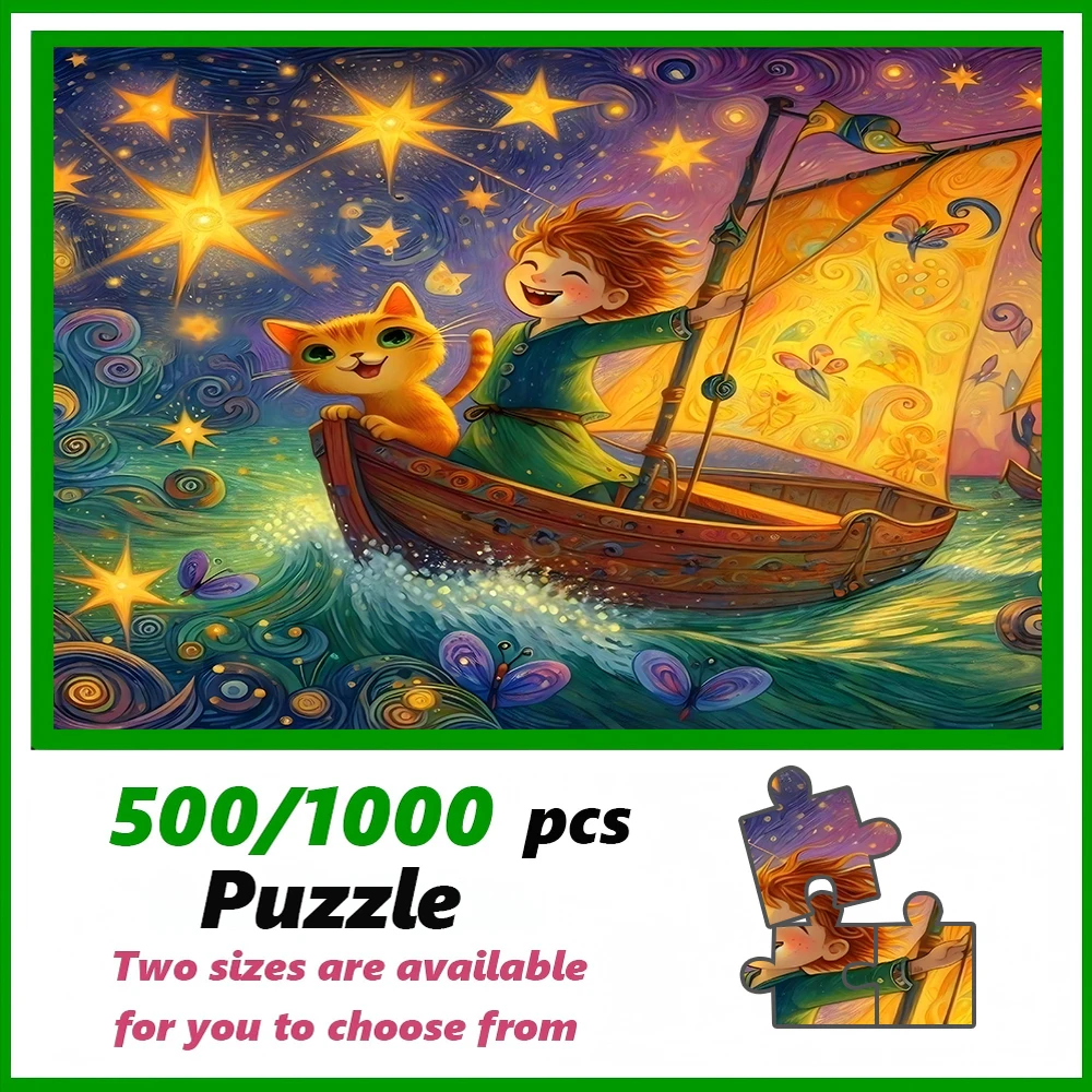 A high-quality 500/1000-piece puzzle, perfect for adults, is a fun family game that helps relieve stress and is great fo
A high-quality 500/1000-piece puzzle, perfect for adults, is a fun family game that helps relieve stress and is great fo