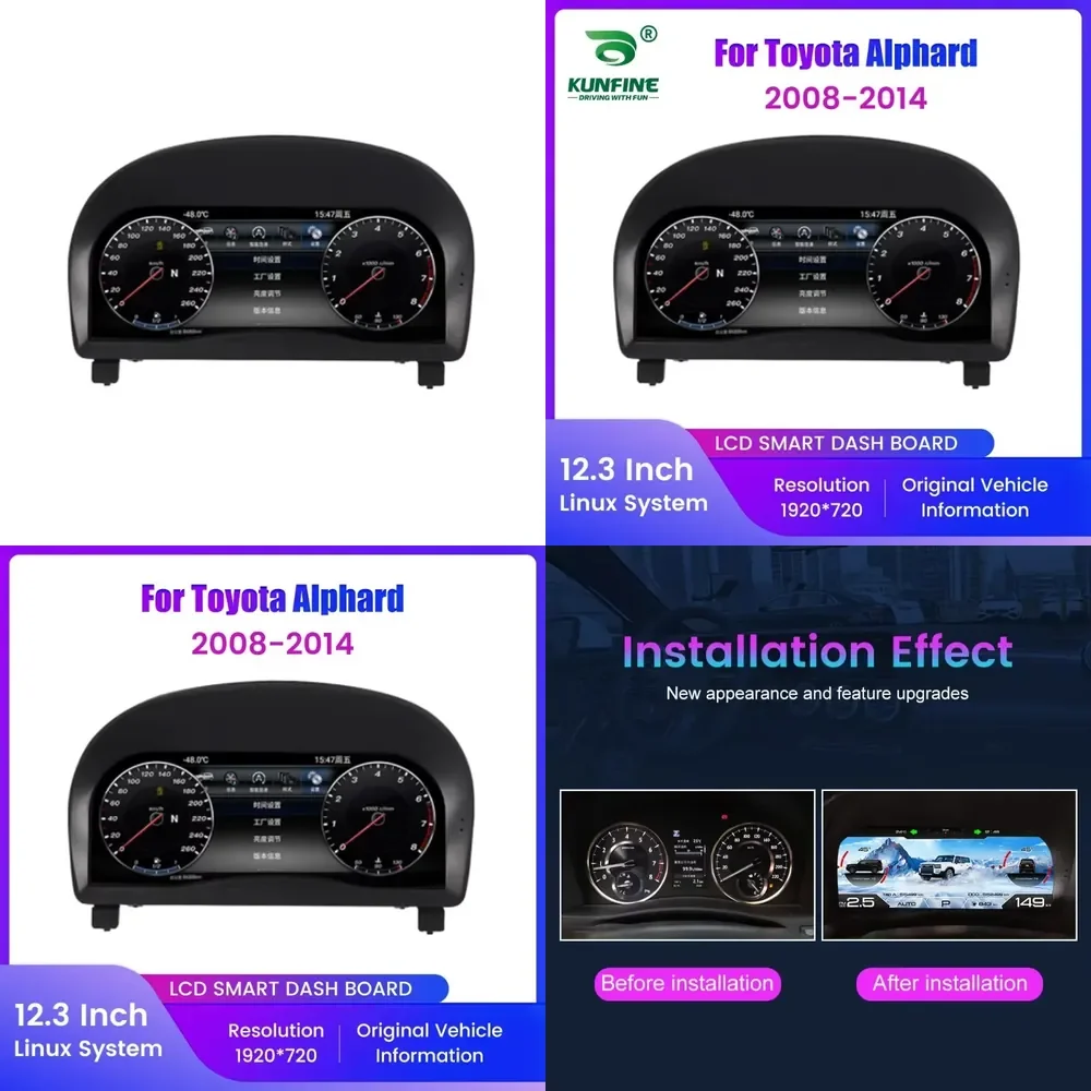 12.3" LCD Car Digital Dashboard Cluster for Alphard 2008-2014 Virtual Instrument Panel Speedometer Cockpit Meter
12.3" LCD Car Digital Dashboard Cluster for Alphard 2008-2014 Virtual Instrument Panel Speedometer Cockpit Meter