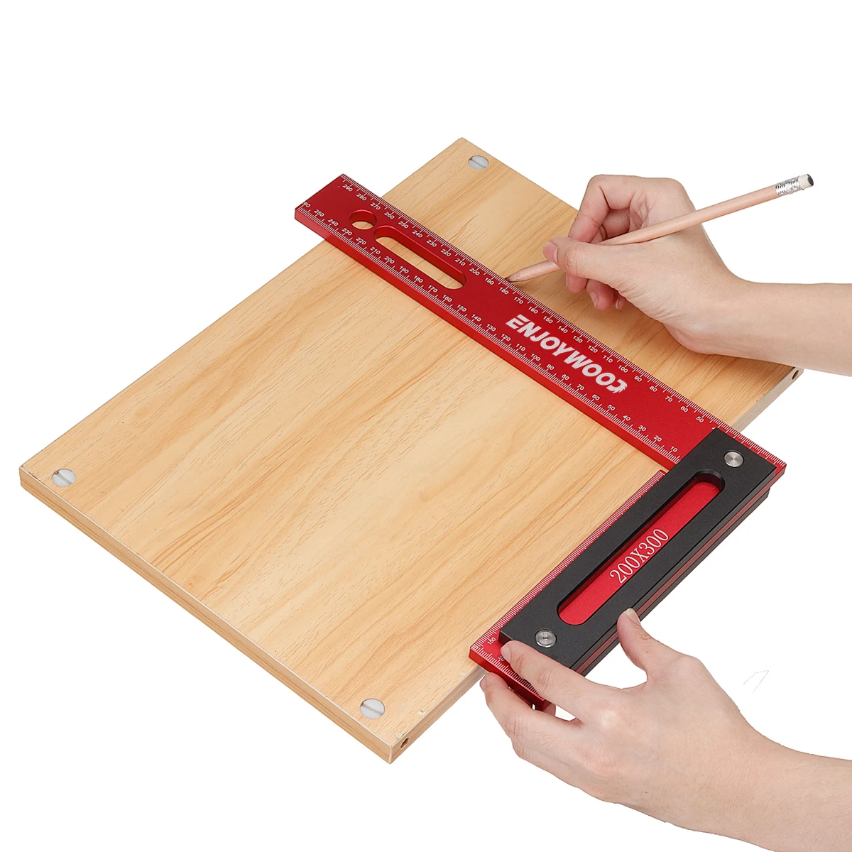 Enjoywood L-Shaped Aluminum Alloy Square Right Angle Ruler 300x200mm Metric Imperial Measurements Ruler Guage Woodworking Tool
Enjoywood L-Shaped Aluminum Alloy Square Right Angle Ruler 300x200mm Metric Imperial Measurements Ruler Guage Woodworking Tool