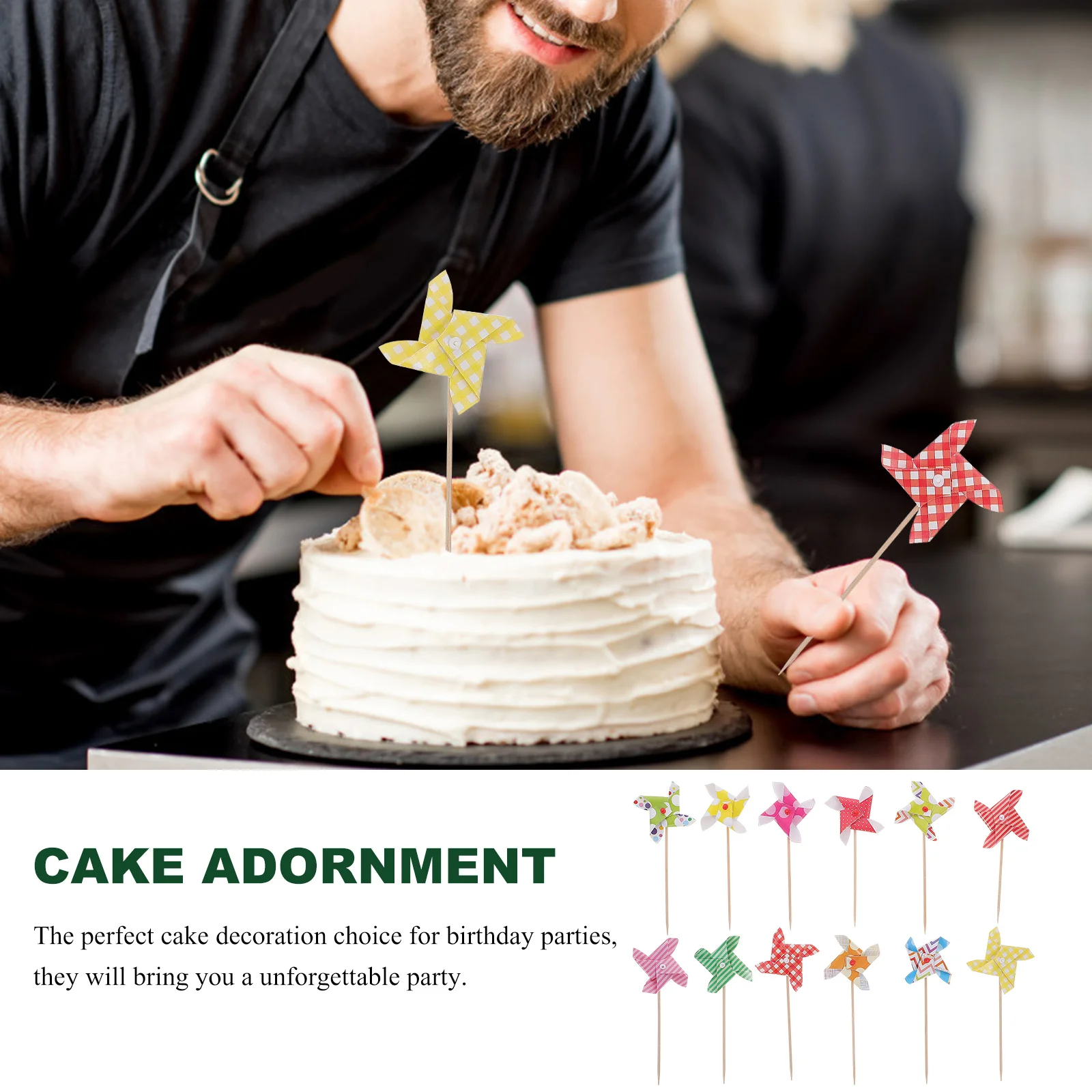 24Pcs Windmill Cake Inserts Stylish Safe Dessert Decor Eye-Catching Birthday Party Accessories Windmill Cake Topper
24Pcs Windmill Cake Inserts Stylish Safe Dessert Decor Eye-Catching Birthday Party Accessories Windmill Cake Topper