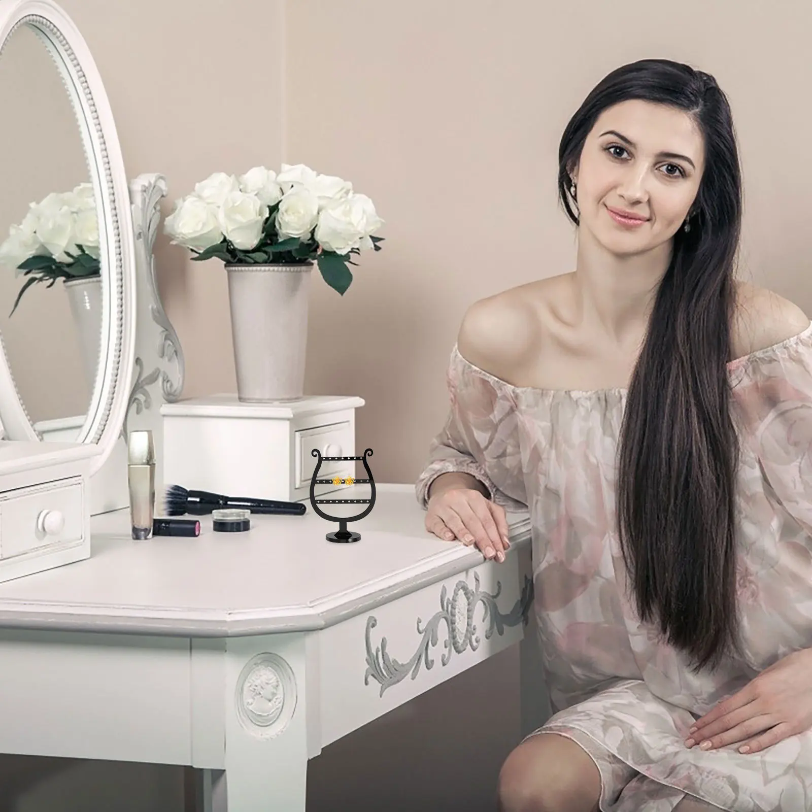 3-Tier Earring Display Stand Detachable Black Jewelry Rack Stud Earring Storage Holder Organizer Multi-Layer Desktop Display
3-Tier Earring Display Stand Detachable Black Jewelry Rack Stud Earring Storage Holder Organizer Multi-Layer Desktop Display