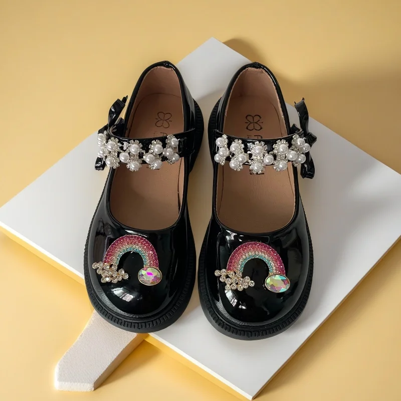 UZSC Crystal Rainbow Girl's Shoes Beading Bow-tie Girl Shoes Crystal Princess Dress Shoes Bordered Children Footwear Gift
UZSC Crystal Rainbow Girl's Shoes Beading Bow-tie Girl Shoes Crystal Princess Dress Shoes Bordered Children Footwear Gift