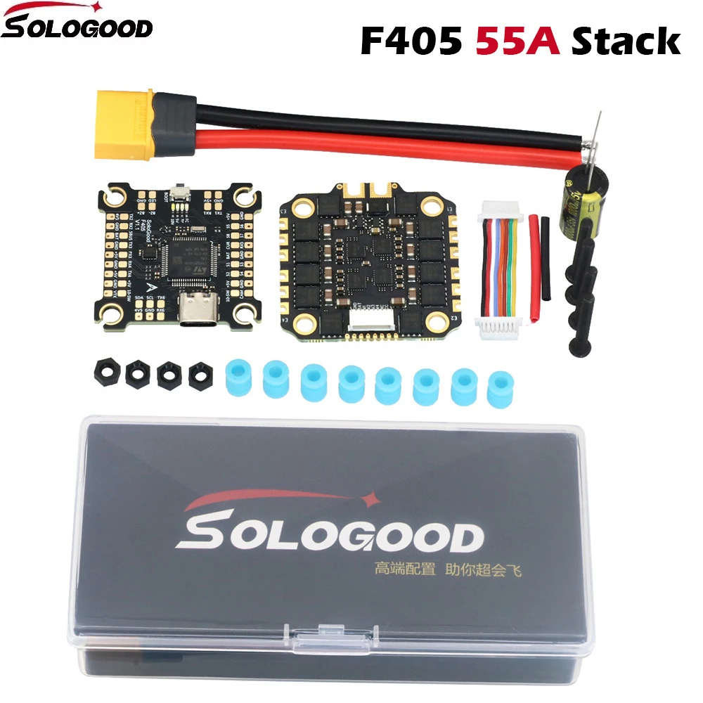 SoloGood F405 55A 2-6S Stack ICM42688P FC BLS55A 4in1 ESC FC&ESC 30.5X30.5mm iNAV Betaflight Configure
SoloGood F405 55A 2-6S Stack ICM42688P FC BLS55A 4in1 ESC FC&ESC 30.5X30.5mm iNAV Betaflight Configure