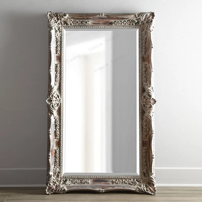European French carved full body mirror high-definition mercury floor mirror country bedroom dressing vintage old
European French carved full body mirror high-definition mercury floor mirror country bedroom dressing vintage old