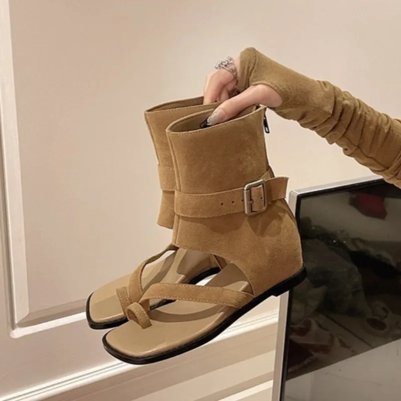 Cool Boots for Women Summer Suede Casual Ankle Boots Fashion Herringbone Toe Clip Toe Boot Retro Belt Buckle Open-toe Cool Boots
Cool Boots for Women Summer Suede Casual Ankle Boots Fashion Herringbone Toe Clip Toe Boot Retro Belt Buckle Open-toe Cool Boots