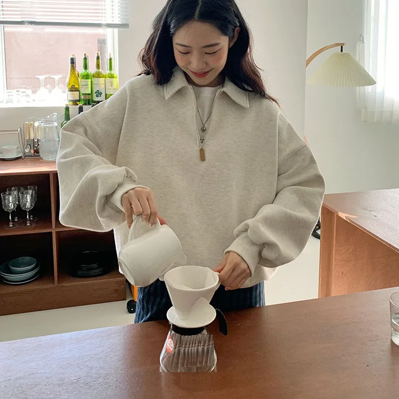 Oversized Hoodie Women's Fleece Lined Zipper Neck Long Sleeve Sweatshirt Casual Comfortable Autumn Winter Fashion
Oversized Hoodie Women's Fleece Lined Zipper Neck Long Sleeve Sweatshirt Casual Comfortable Autumn Winter Fashion