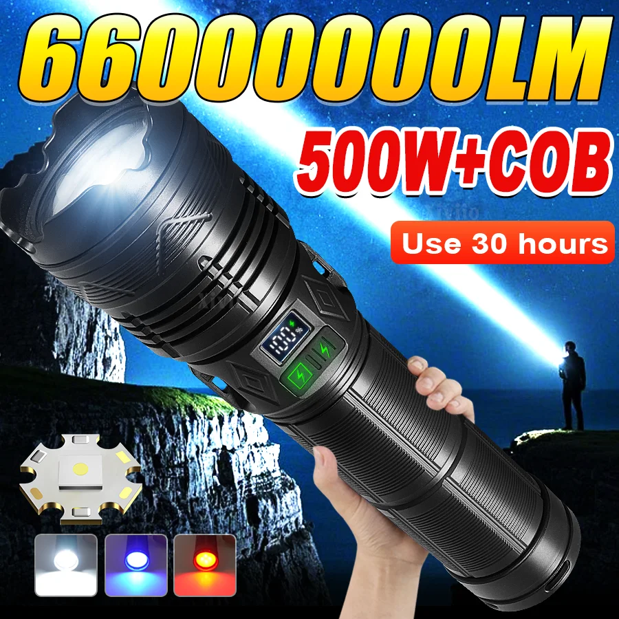 500 Вт + COB супер большой фонарик USB аккумуляторная лампа самый сильный светодиодный фонарик дальнего действия тактический уличный фонарь 15000 мАч
500 Вт + COB супер большой фонарик USB аккумуляторная лампа самый сильный светодиодный фонарик дальнего действия тактический уличный фонарь 15000 мАч